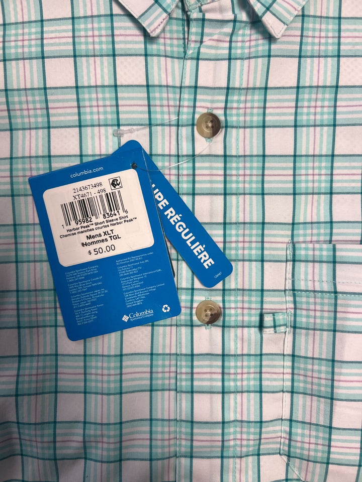 Columbia Men's Shirt Harbor Peak PFG Short Sleeve (487) (683) (498)