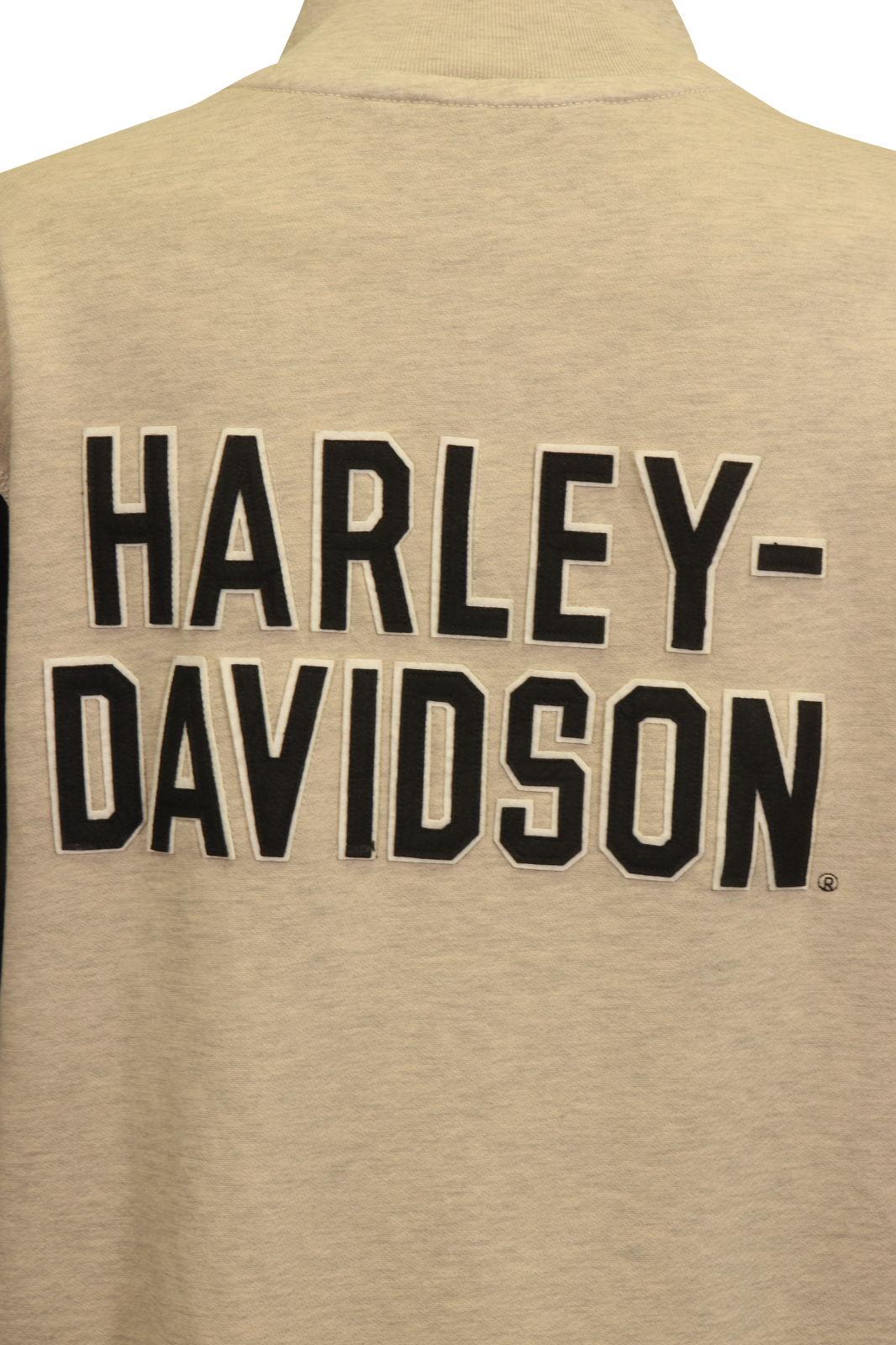 Harley-Davidson Men's Sweatshirt Cream Black Raglan Wings 1/4 Zip L/S (S08)