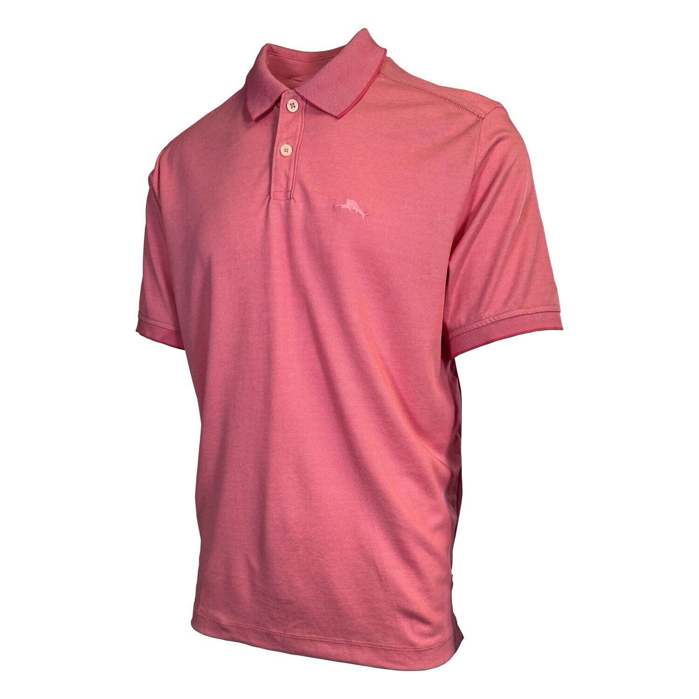 Tommy Bahama Men's Pink Salmon Performance Polo 2 Buttons T-Shirt S/S (S04)