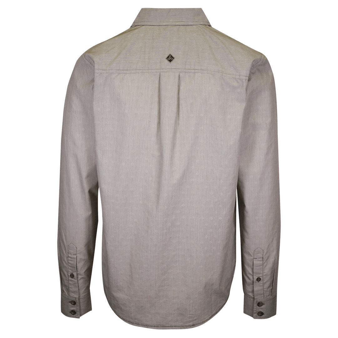 prAna Men's Diamond Pattern Striped L/S Woven Shirt (S59)
