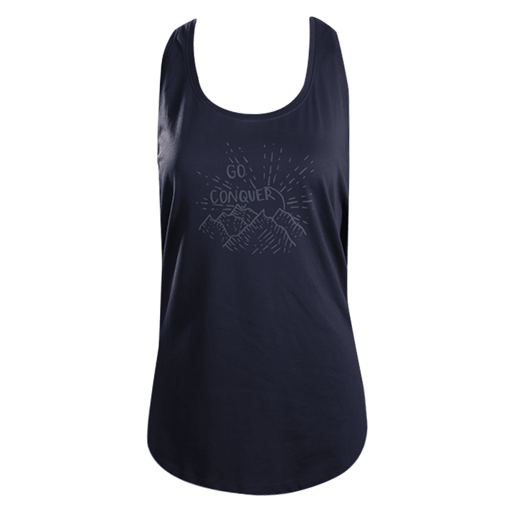 Kuhl Women's Midnight Blue Go Conquer Graphic Sleeveless Tank Top (S03)