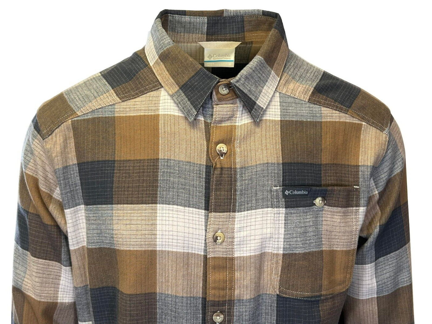 Columbia Men's Dark Stone Shirt Ombre Buffalo Cornell Woods Flannel Shirt (278)