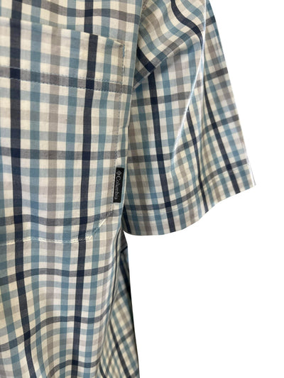 Columbia Men's Ripple Blue Multi Gingham Rapid Rivers II S/S Shirt (431)