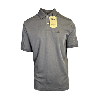 Tommy Bahama Men's Grey Performance Polo 2 Buttons T-Shirt S/S (S11)