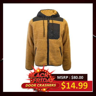 Jack & Jones Men's Brown Jacket Authentic Sherpa Teddy Fleece (S05)