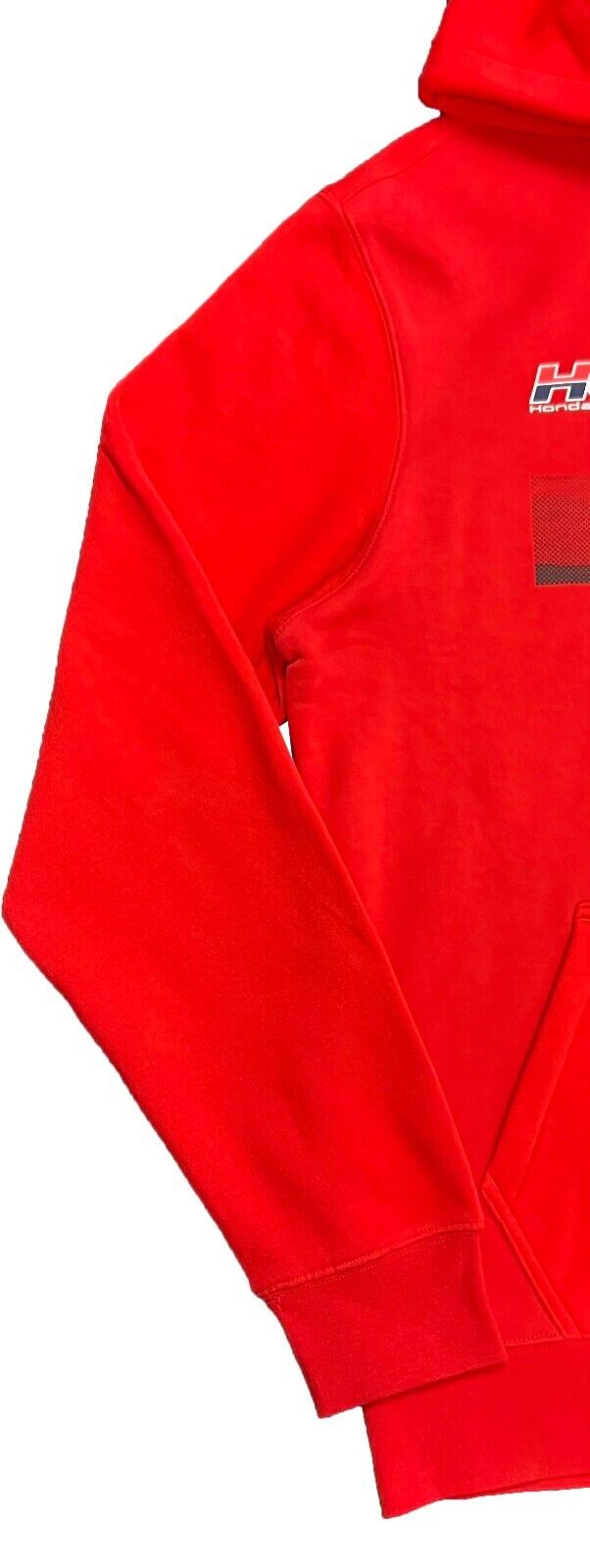 Fox Racing x Honda Men's Red Hoodie Fleece Lined Pullover (S01)