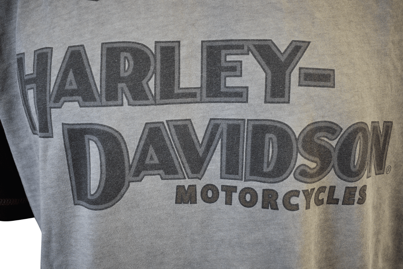 Harley-Davidson Men's T-Shirt Grey Black Iron Bond Raglan Short Sleeve (S58)