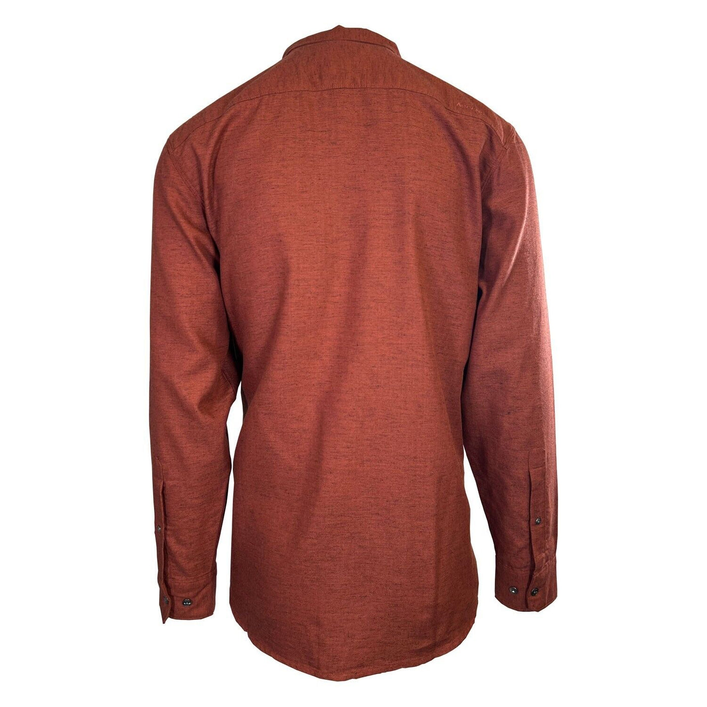 Ascend Men's Burnt Henna Shirt Herringbone Slub Long Sleeve (S02)