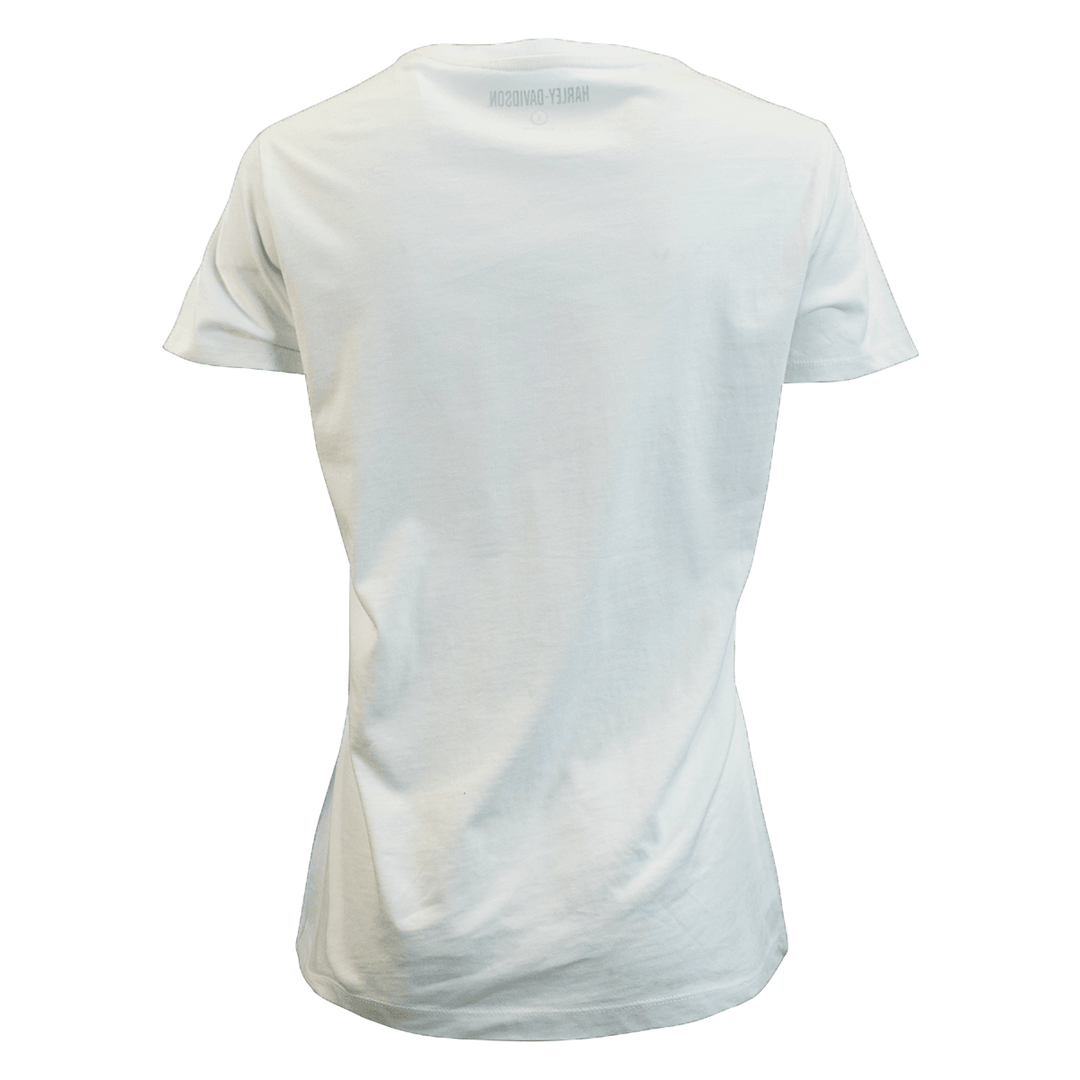 HD Branded Women's T-Shirt White Racing #1 Checker Print (S25)