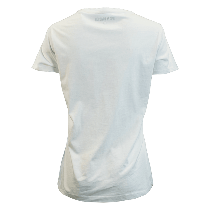 HD Branded Women's T-Shirt White Racing #1 Checker Print (S25)