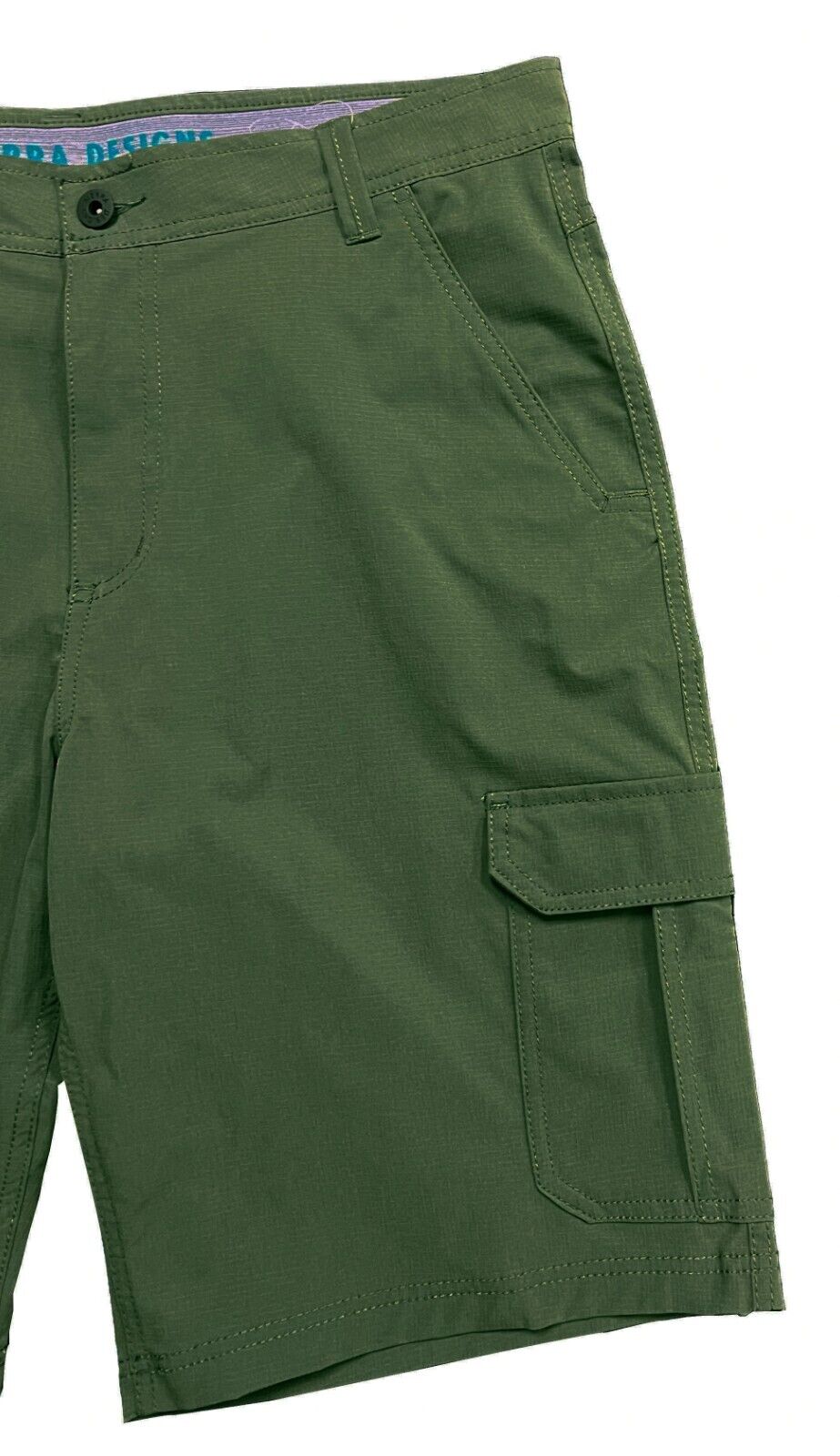 Sierra Designs Men's Green Short Ripstop Stretch Cargo Pockets (S02)