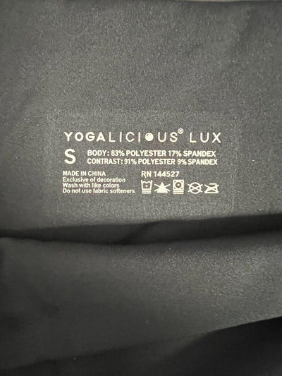 Yogalicious Lux Women's Black Yoga Athletic Biker Shorts (S01)