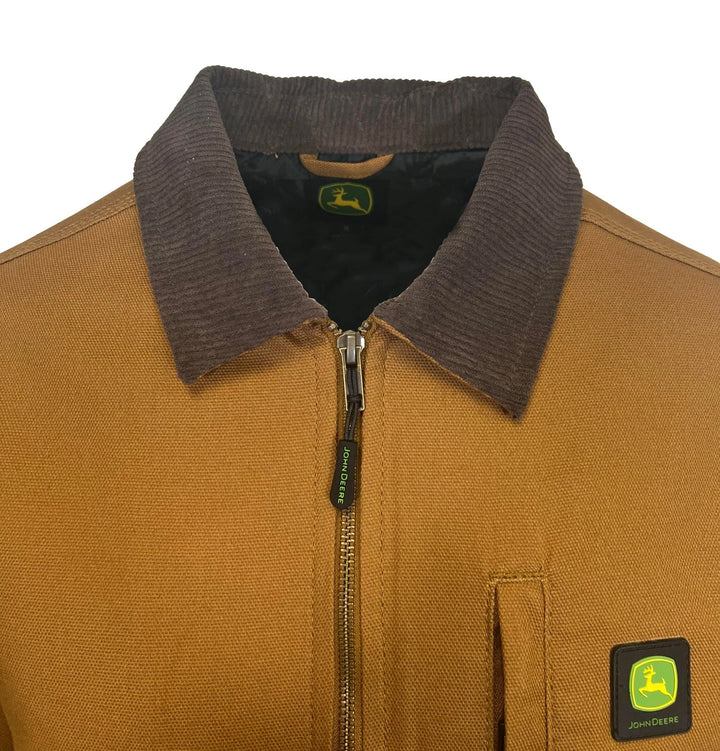 John Deere Men’s Brown Jacket Light Weight Tractor Durable Tough (S01)