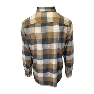 Columbia Men's Dark Stone Shirt Ombre Buffalo Cornell Woods Flannel Shirt (278)