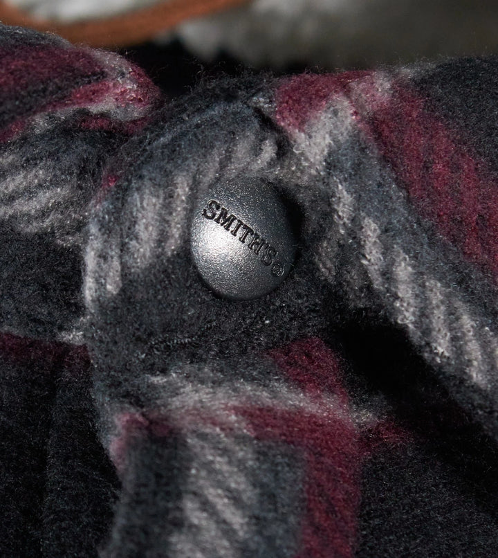 Smith Workwear Burgundy Jacket Sherpa-Lined Microfleece Shirt (S01)