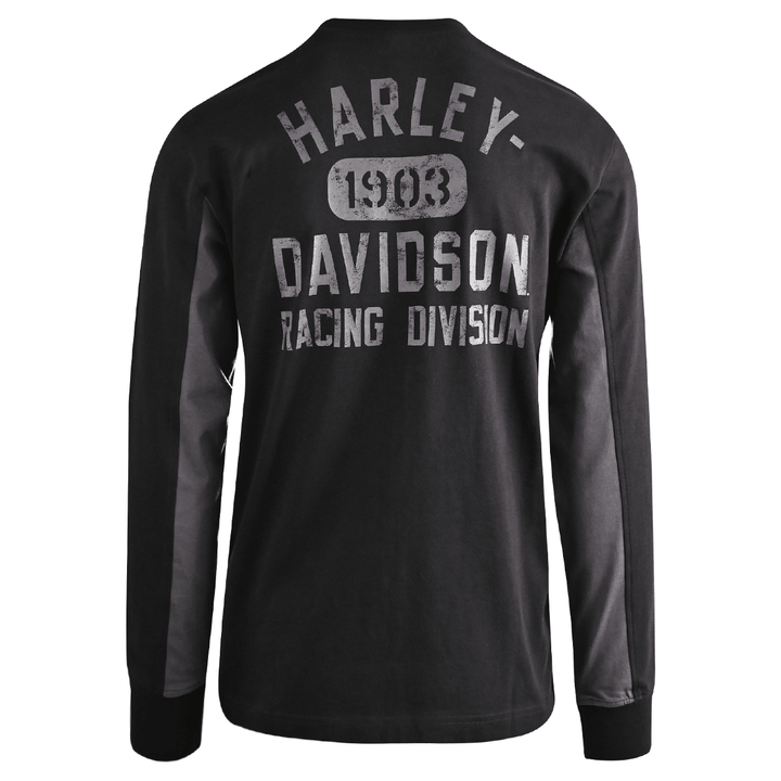 HD Branded Men's Sweatshirt Black Beauty Racing Bar & Shield L/S (S25)
