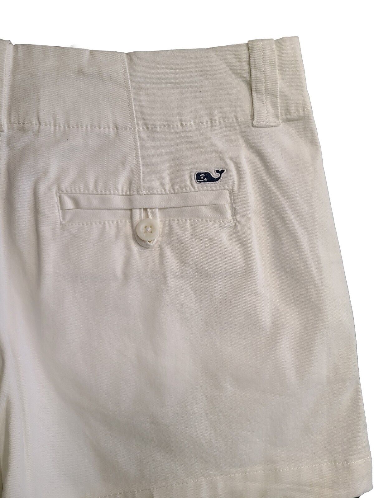 Vineyard Vines Women's White Cap Shorts Everyday Solid Pockets (S01)