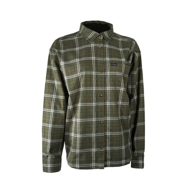 Columbia Women's Shirt Blue Point Creek Everyday Tartan Woven Long Sleeve Shirt