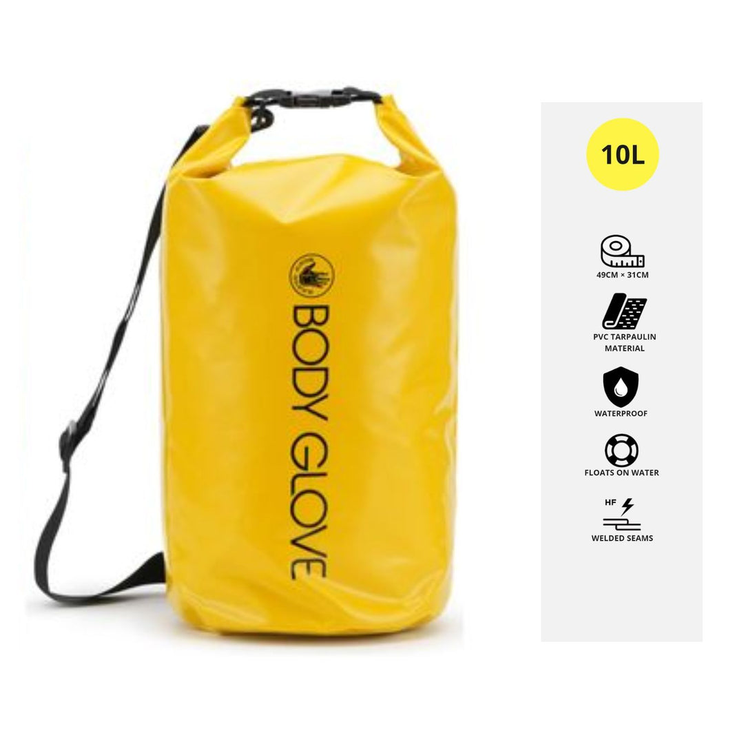 10l Body Glove Essential Dry Bag  - Yellow (S16)