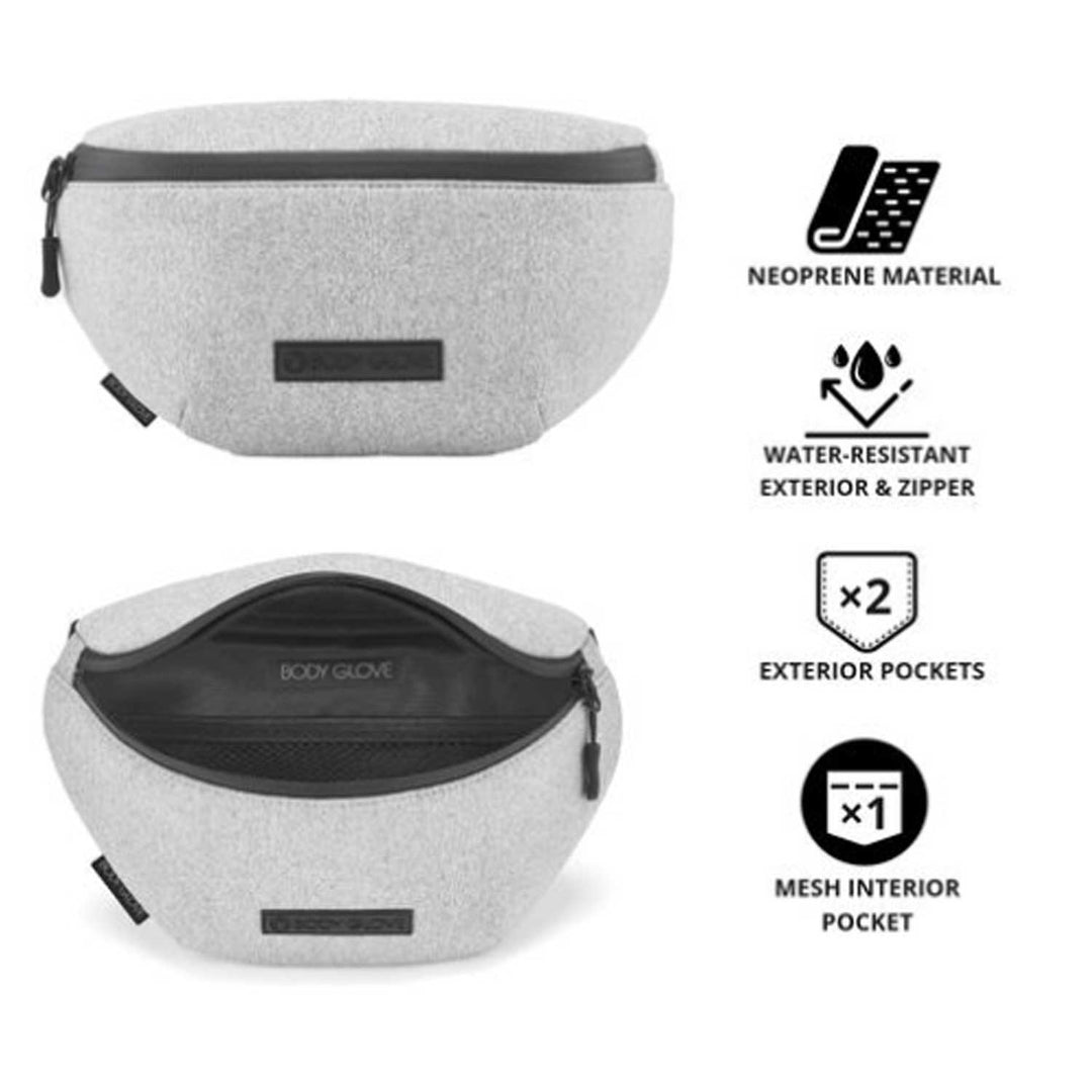Body Glove Unisex Neoprene Belt Bag - Heather Grey (S03)