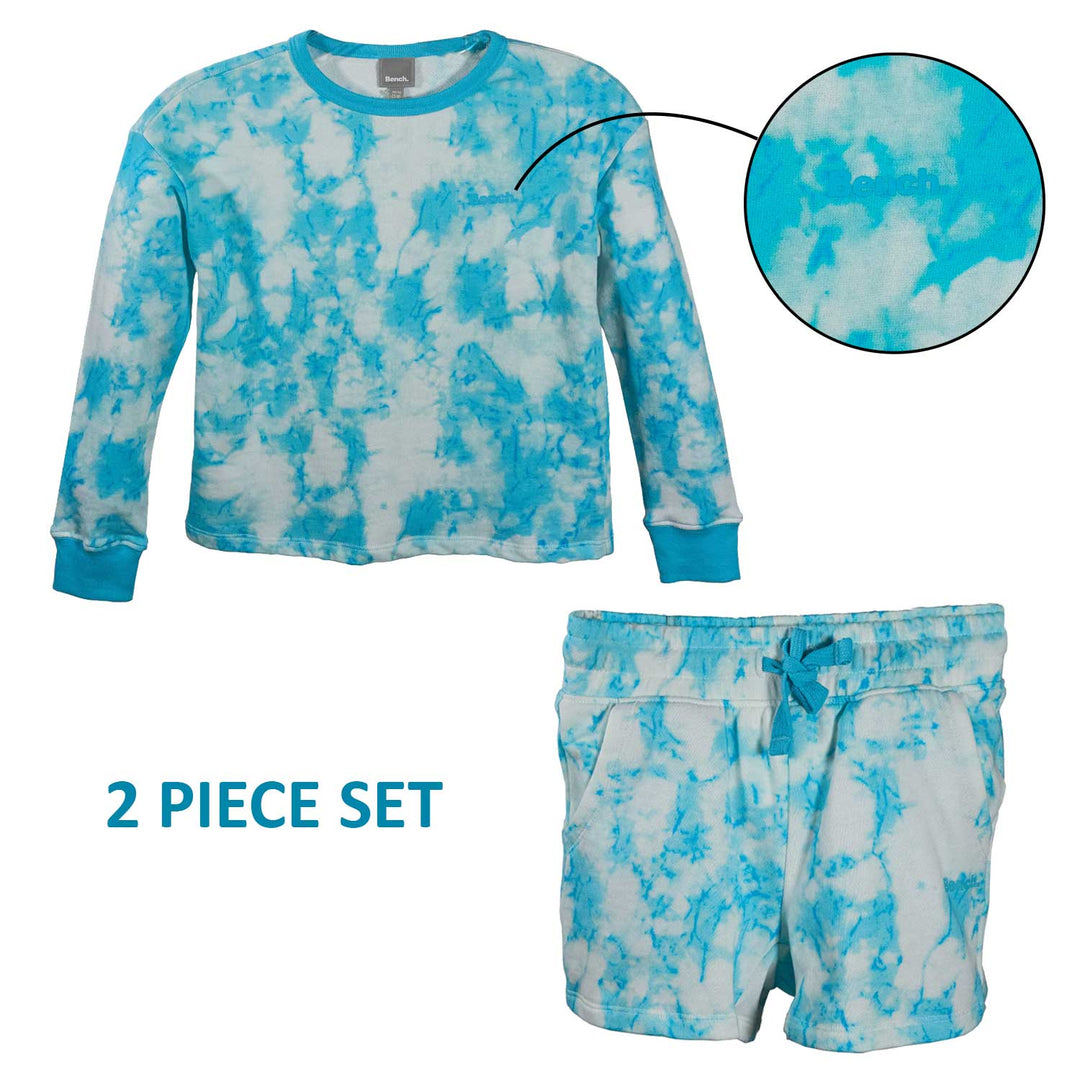 Bench Girl's Blue Top & Short Tie-Dye 2 Piece Set (S02)
