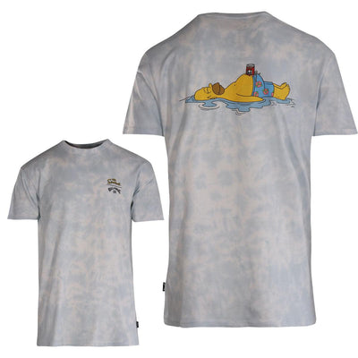 Billabong Men's T-Shirt x The Simpsons Blue Tye-Dye S/S (S10)