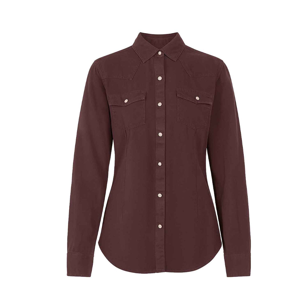 Ariat Women's Chocolate Truffle Shirt Real Jurlington Snap Western (S15)