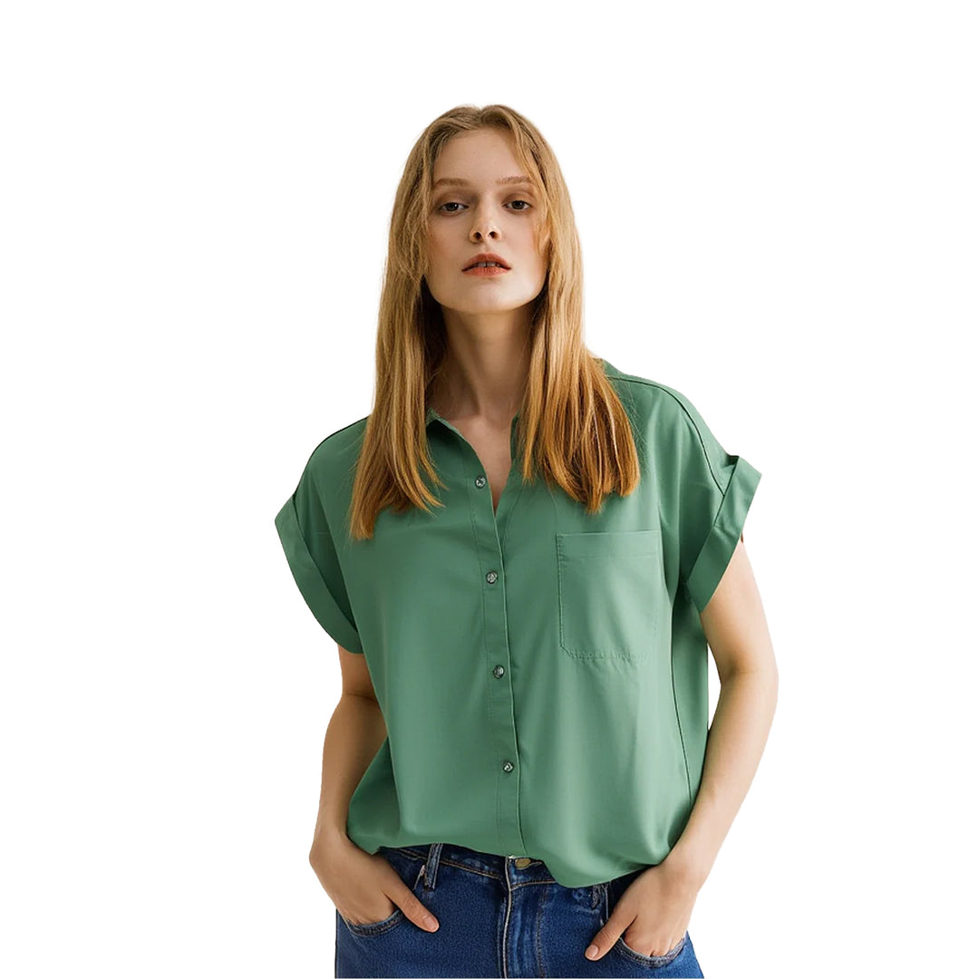 Tommy Bahama Women's DK Jade Shirt Kauai Hybrid Camp Tencel (S01)