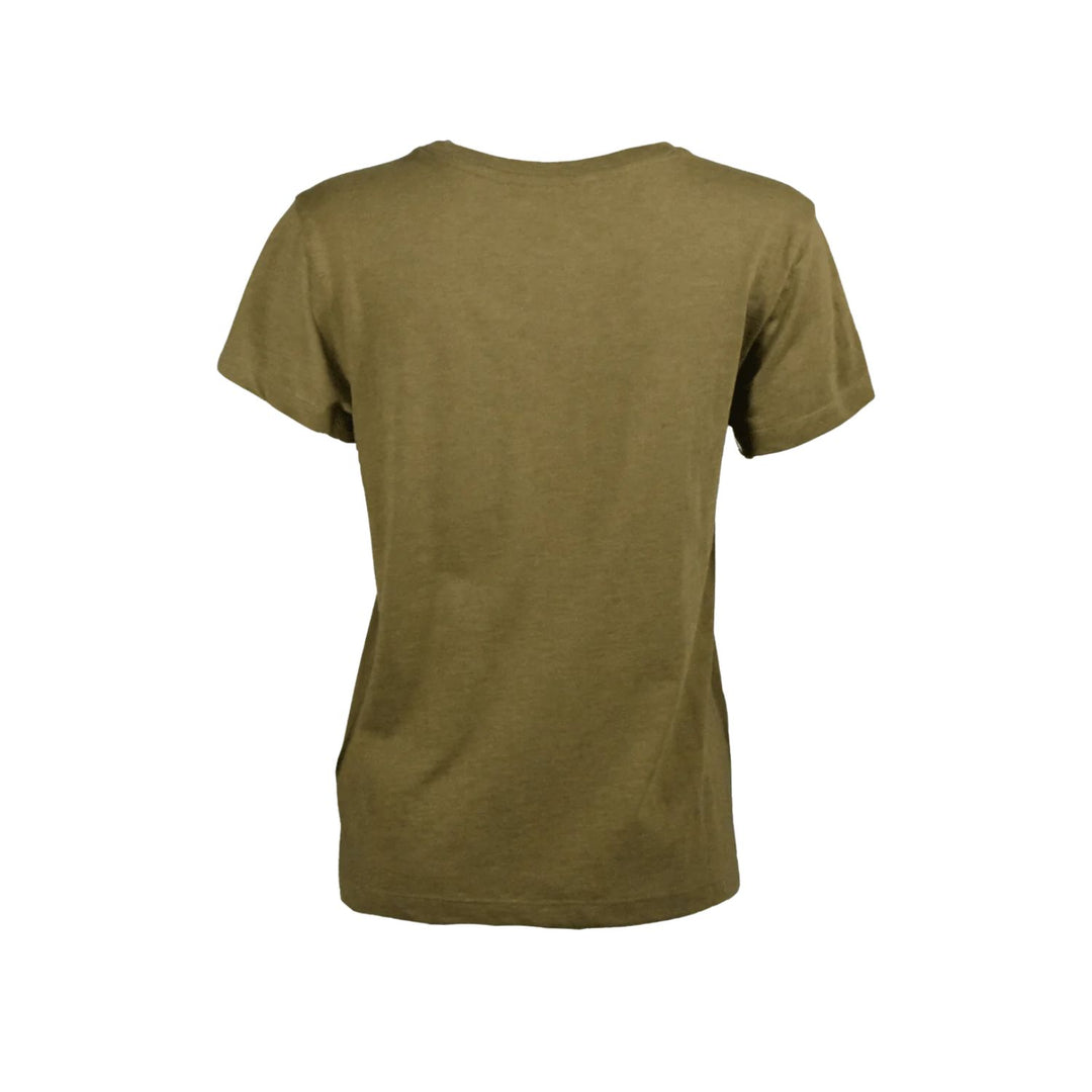 HD Branded Women's T-Shirt Olive Tour of Duty Pocket Relaxed Fit Tee (S21)
