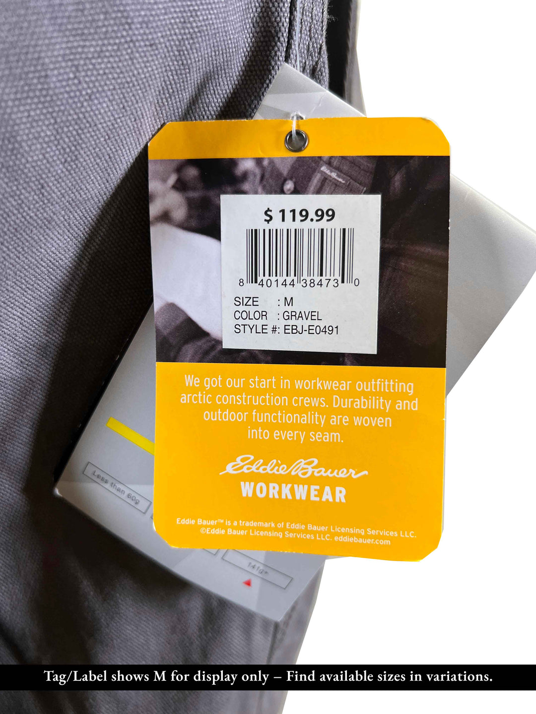 Eddie Bauer Men’s Gravel Jacket Workwear Heavy-Duty YKK Zipper (S01)