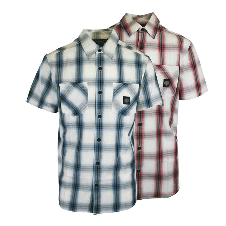 HD Branded Men's Shirt Plaid Forever S/S Woven