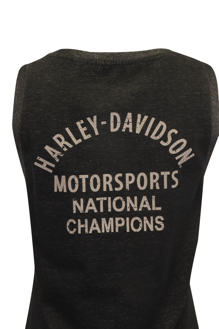 Harley-Davidson Women's Tank Top Heather Charcoal 1903 Flags National Champions