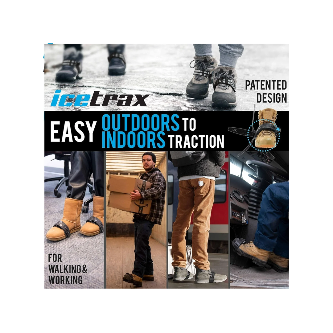 Icetrax Midflip Traction Aids Mid-Sole Ice Cleats Flip Strap - 2 Pack