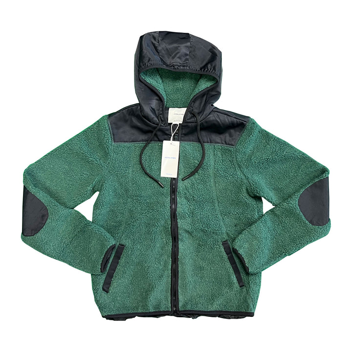 Jack & Jones Men's Green Jacket Authentic Sherpa Teddy Fleece (S03)