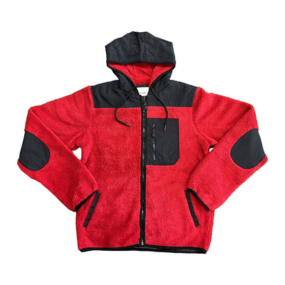 Jack & Jones Men's Red Jacket Authentic Sherpa Teddy Fleece (S02)