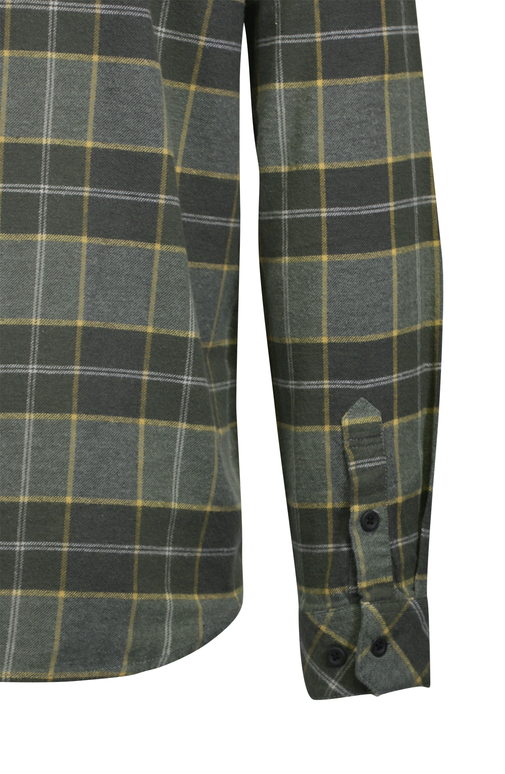 O'Neill Men's Olive Plaid Redmond Stretch L/S Flannel Shirt (S03)