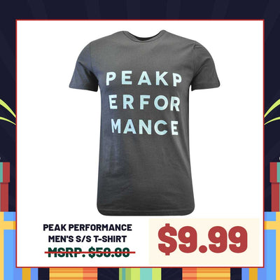 Peak Performance Men's T-Shirt Black With Sky Blue Letters S/S (S06)