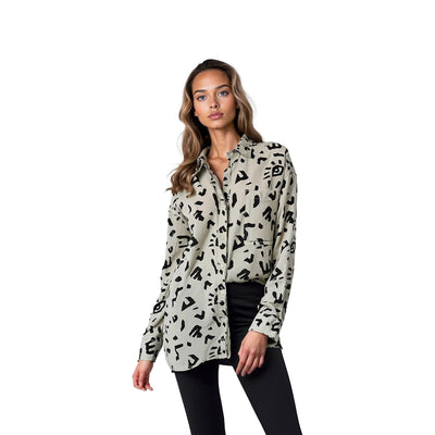 Rip Curl Women's Off White Shirt The Search All Over Yardage Print L/S (S02)