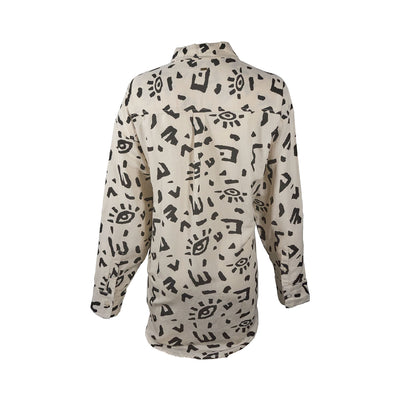 Rip Curl Women's Off White Shirt The Search All Over Yardage Print L/S (S02)