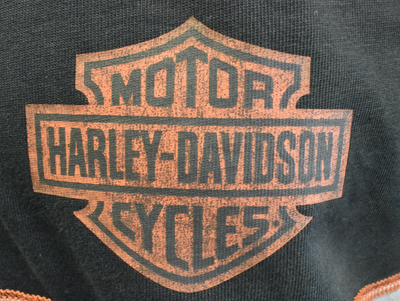 Harley-Davidson Men's T-Shirt 2-Toned Copperblock 3 Button Long Sleeve (S64)