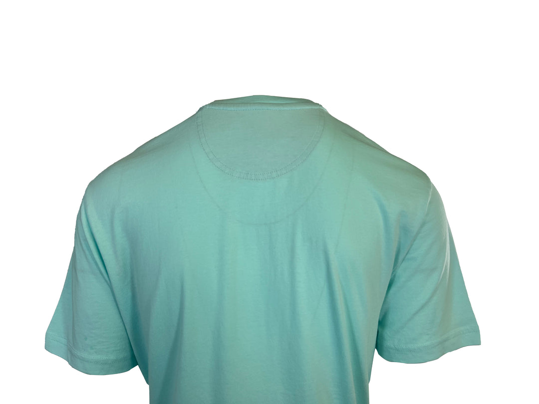 Tommy Bahama Men's Aqua Mist T-Shirt V-Neck Bali Skyline Green Logo Tee (S33)