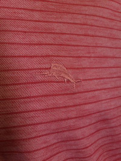 Tommy Bahama Men's DK Havana Pink Striped Performance Polo T-Shirt S/S (S07)