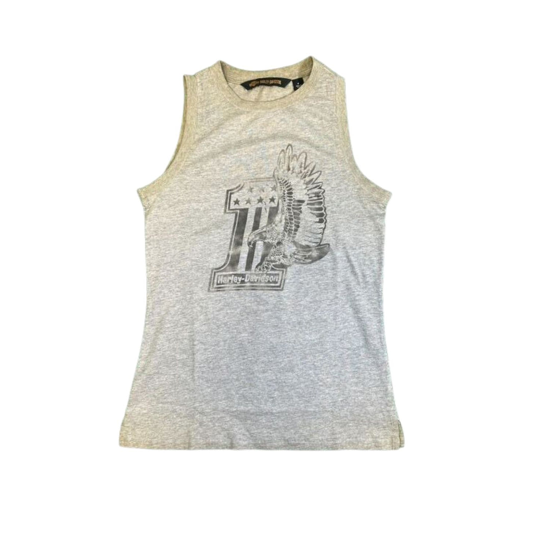 HD Branded Women's Grey Tank American Eagle #1 Sleeveless T-Shirt (S47)