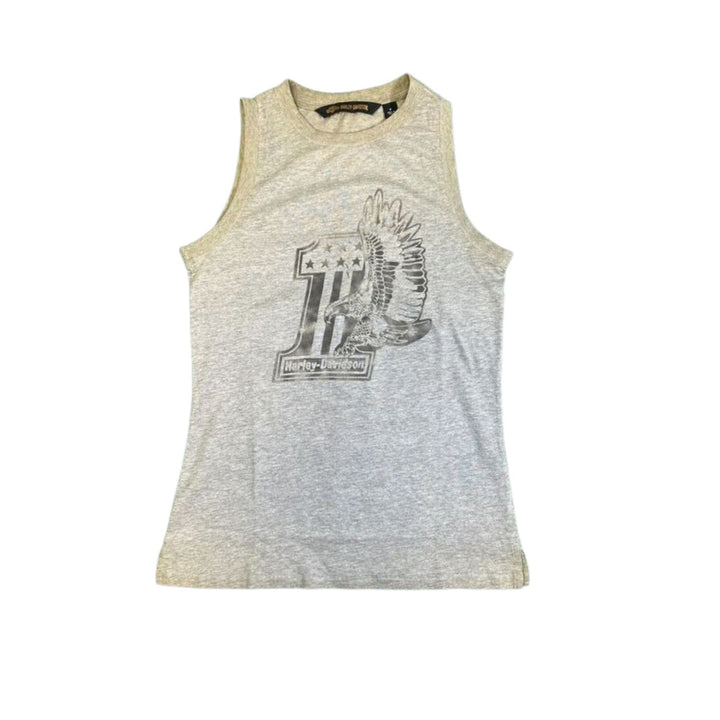 HD Branded Women's Grey Tank American Eagle #1 Sleeveless T-Shirt (S47)