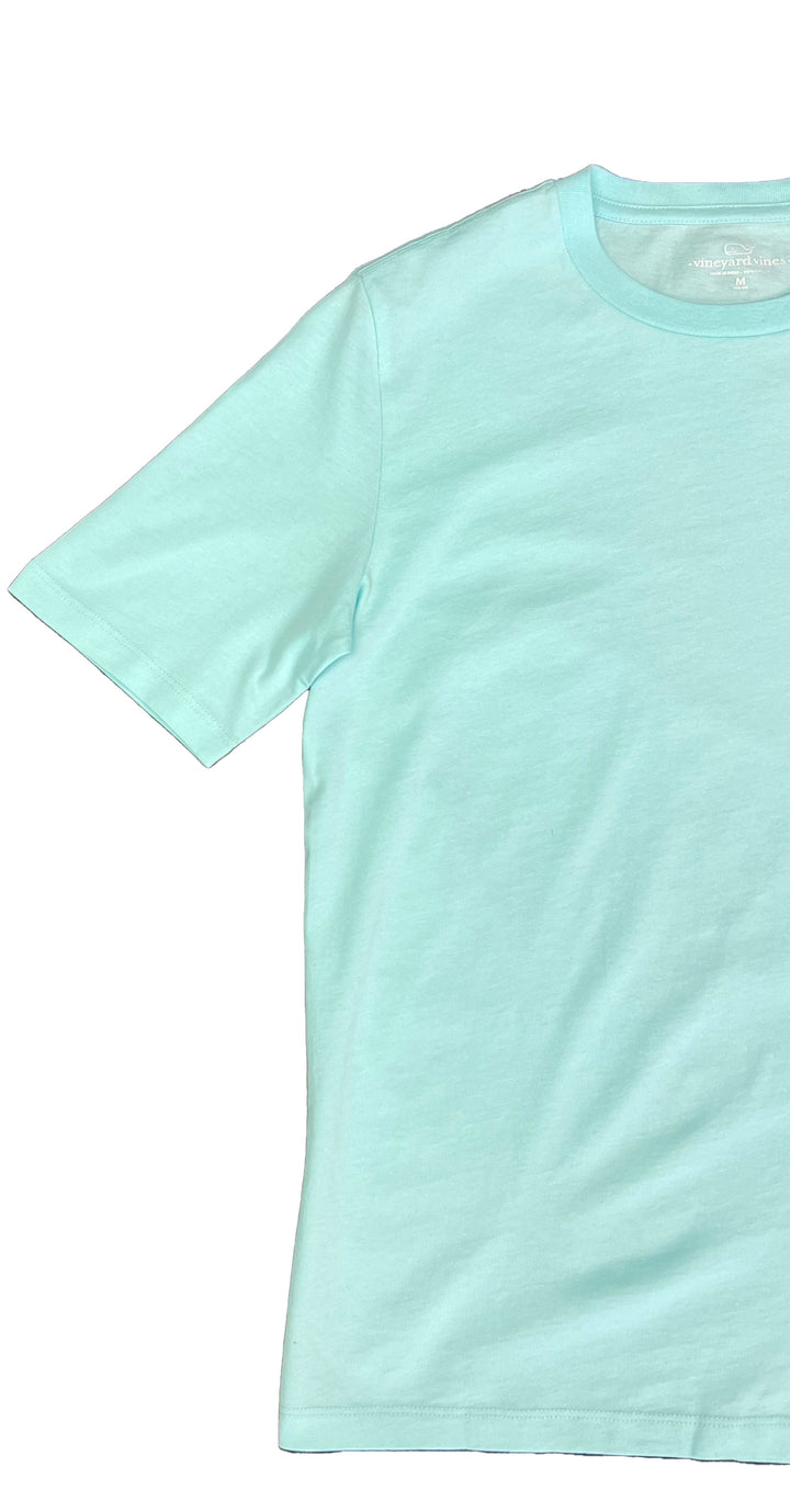 Vineyard Vines Youth's Blue Island Paradise T-Shirt Paisley Floral Whale (S01)