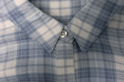 OBEY Women's Blue White Plaid Sleeveless Button Up Shirt