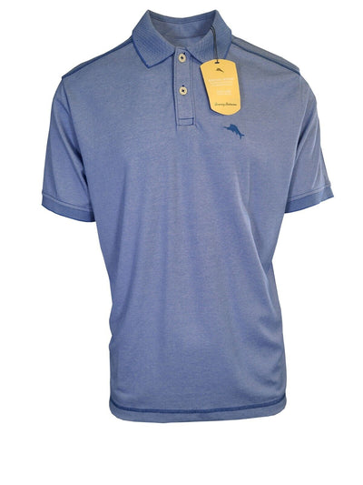 Tommy Bahama Men's Rococo Blue Performance Polo 2 Buttons T-Shirt S/S (S15)