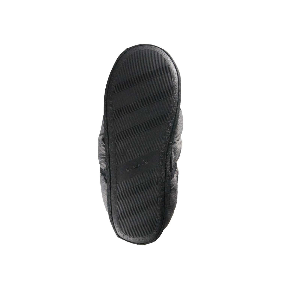 Bench Men's Charcoal Heather Puffer Slippers with Rubber Sole FiberFill (S01)