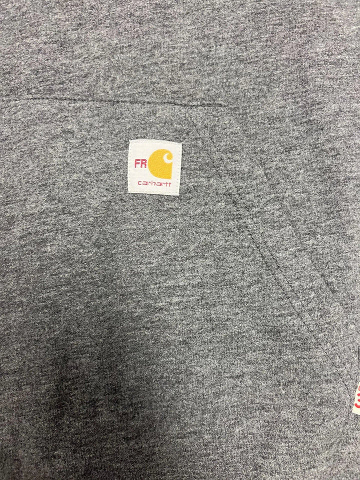 Carhart FR Men′s Granite Heather Sweatshirt Quarter Zip Mock Neck (S52)