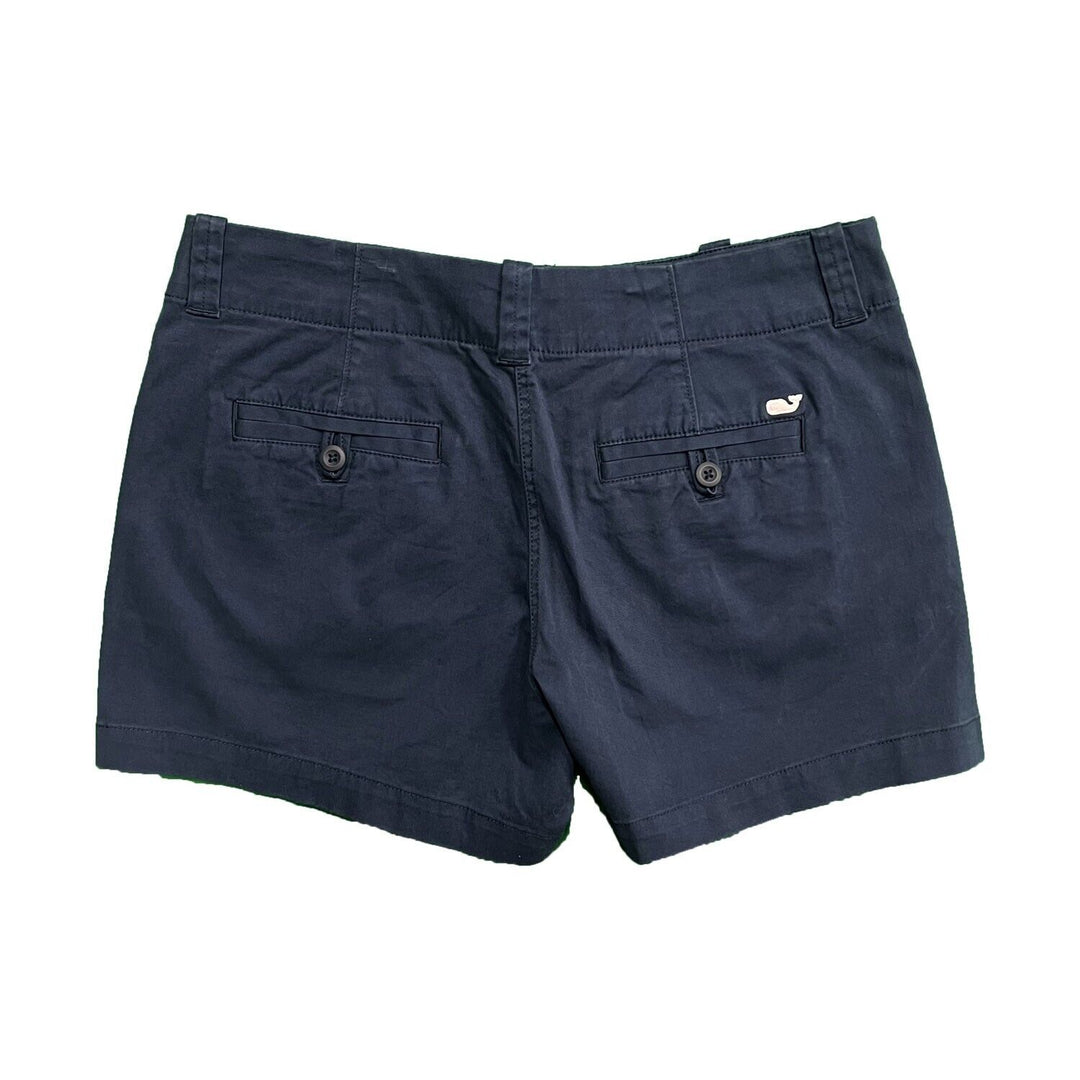 Vineyard Vines Women's Blue Blazer Shorts Everyday Solid Pockets (S04)